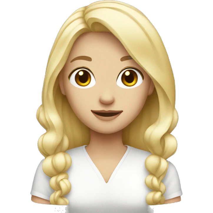 Blonde girl with white shpitz  emoji