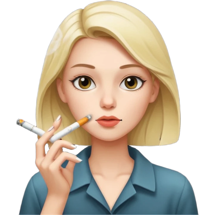 Girl smoking emoji