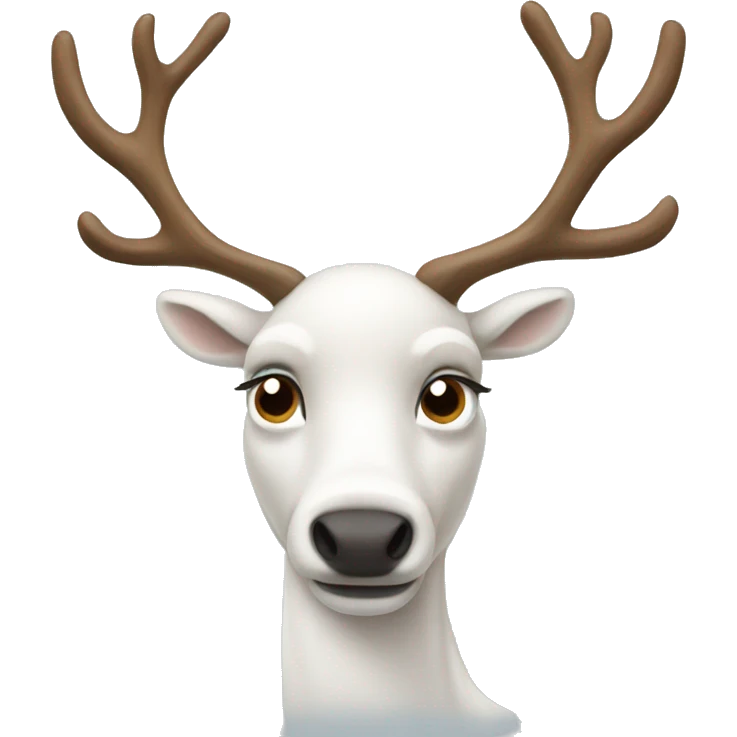 white-reindeer emoji