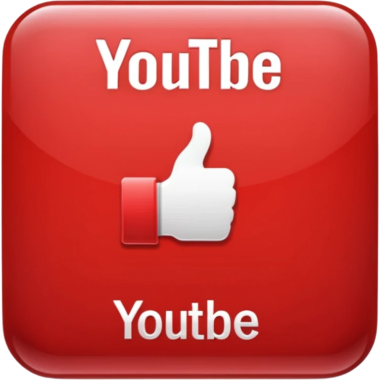 Classic red youtube logo button emoji
