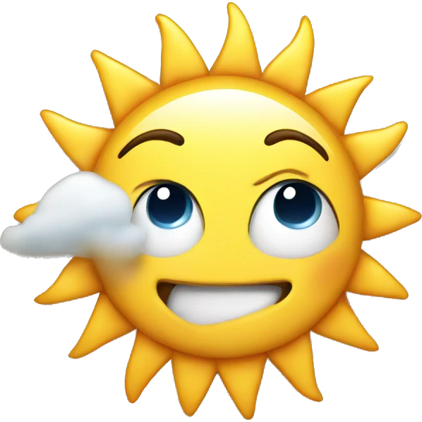 good morning with sun emoji