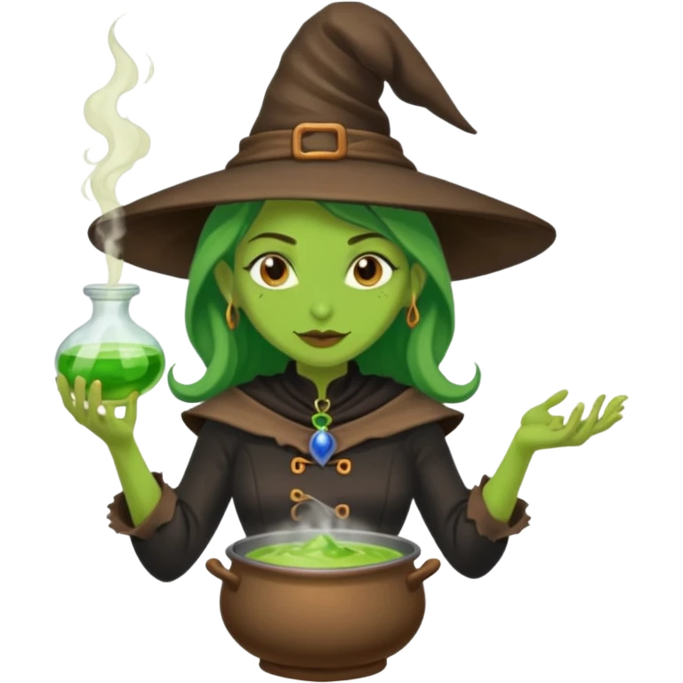 green witch cooking potion emoji