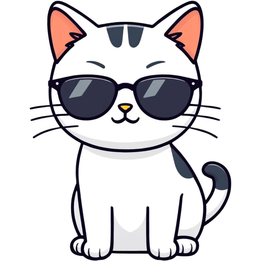 Cat with sunglasses emoji