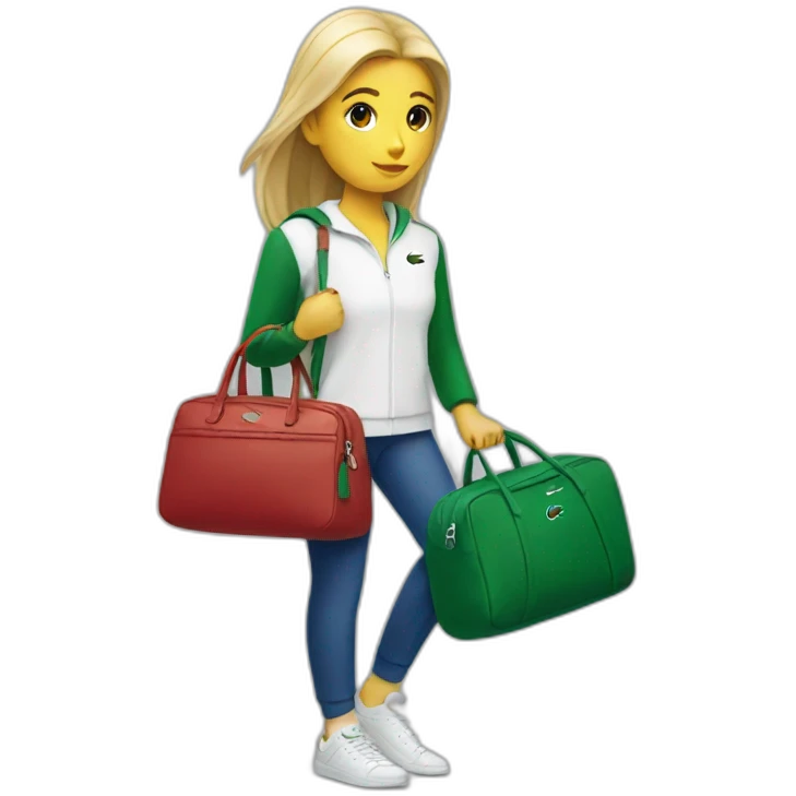 Lacoste bag girl emoji