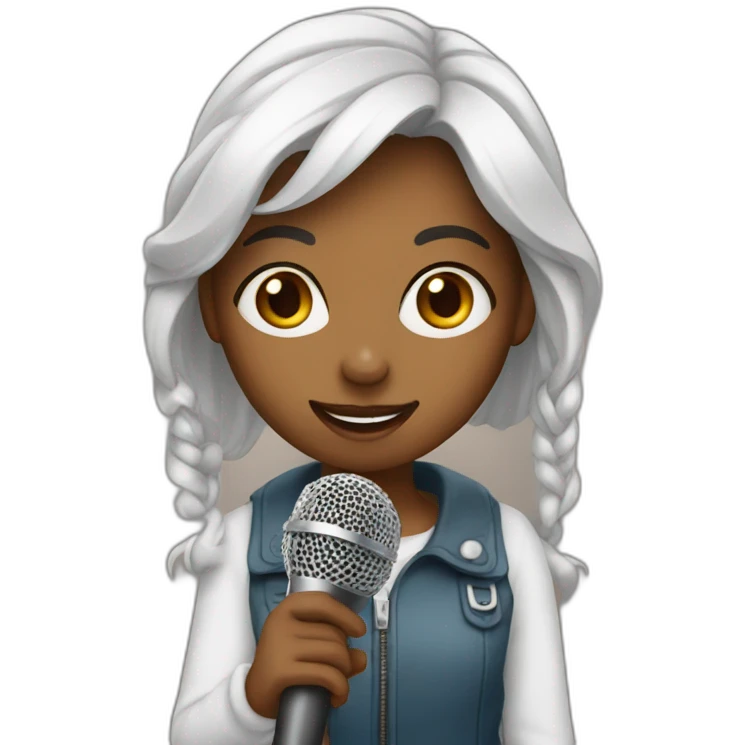 girlholding mic emoji