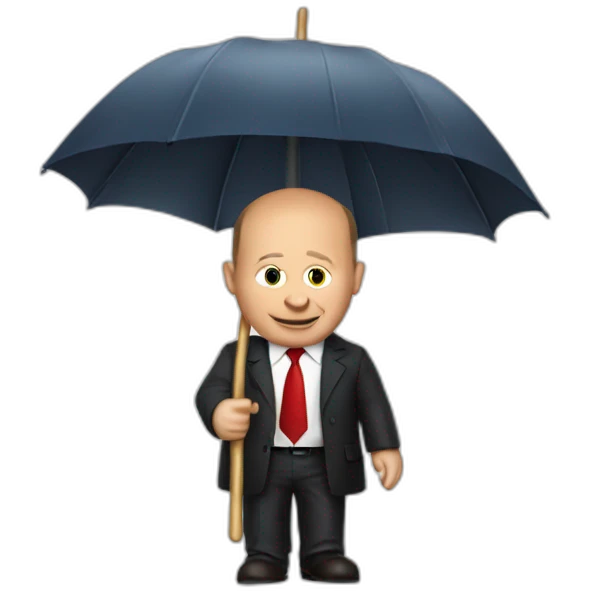 Olaf scholz with red umbrella emoji