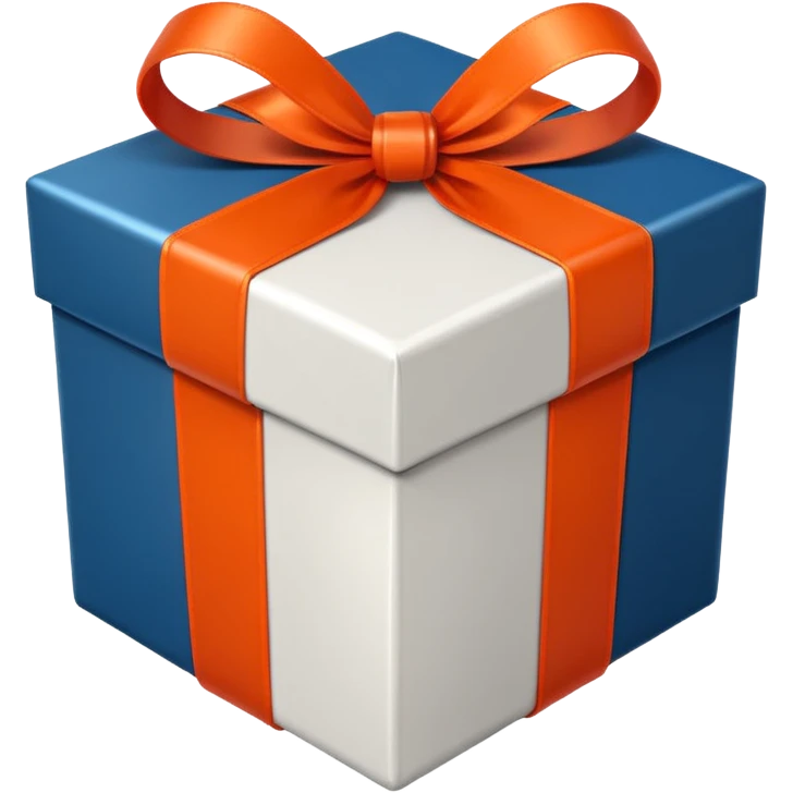 Decorative Gift Box orange emoji