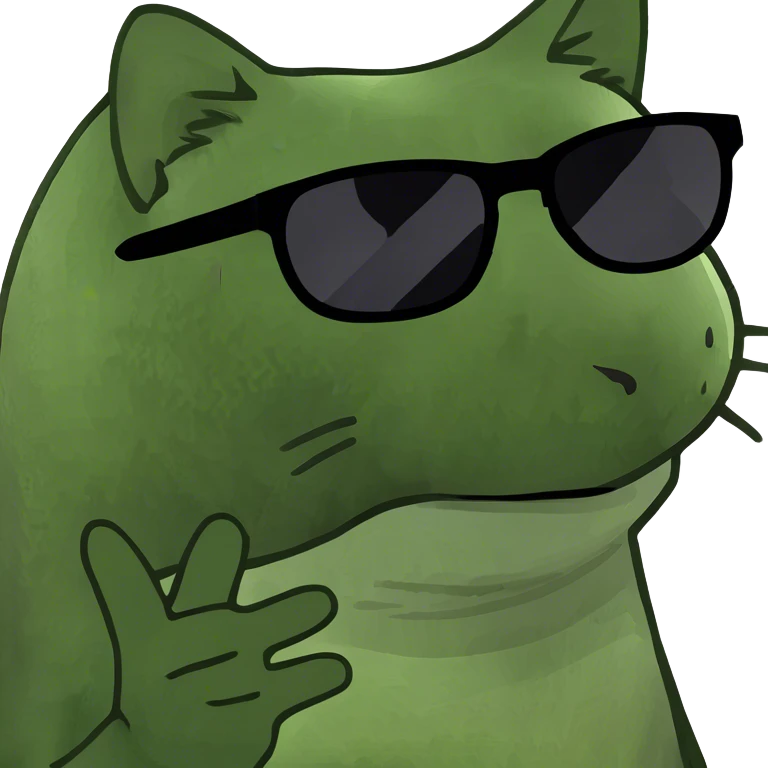 Cat with sunglasses emoji
