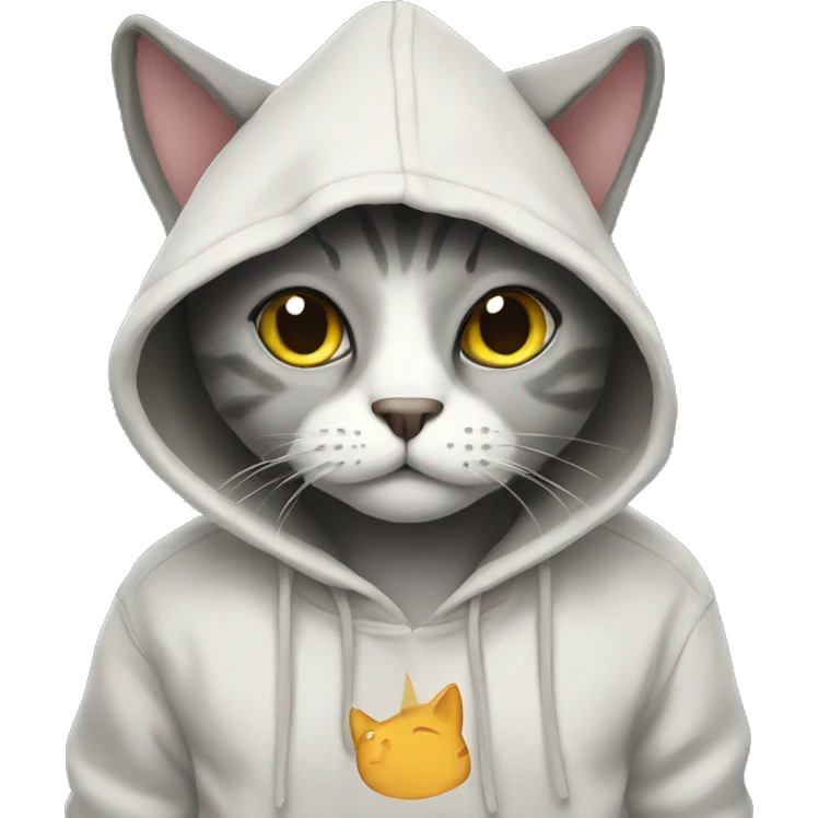 cat wearing a hoodie  emoji