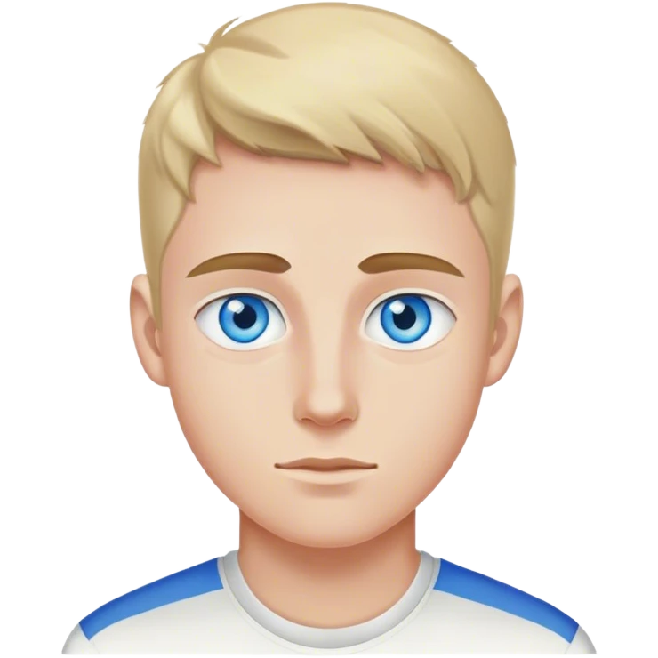 Frat boy white with blue eyes  emoji