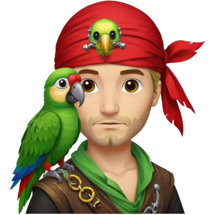 pirate and parrot emoji