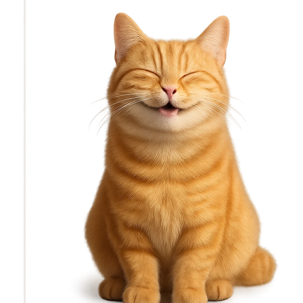 ginger cat smiling emoji