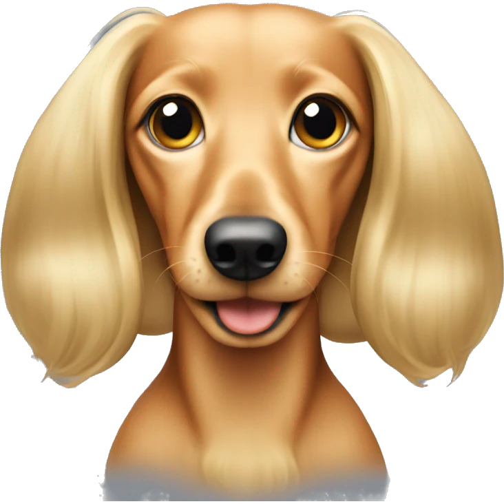 long hair doxie blonde emoji