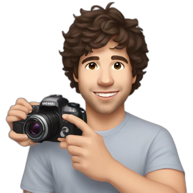 David Dobrik holding vlog camera emoji