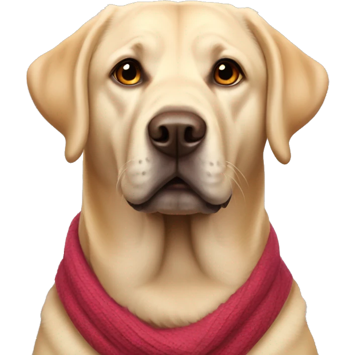 Labrador in New Year's clothes emoji
