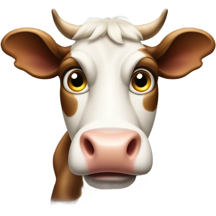 Scared cow emoji