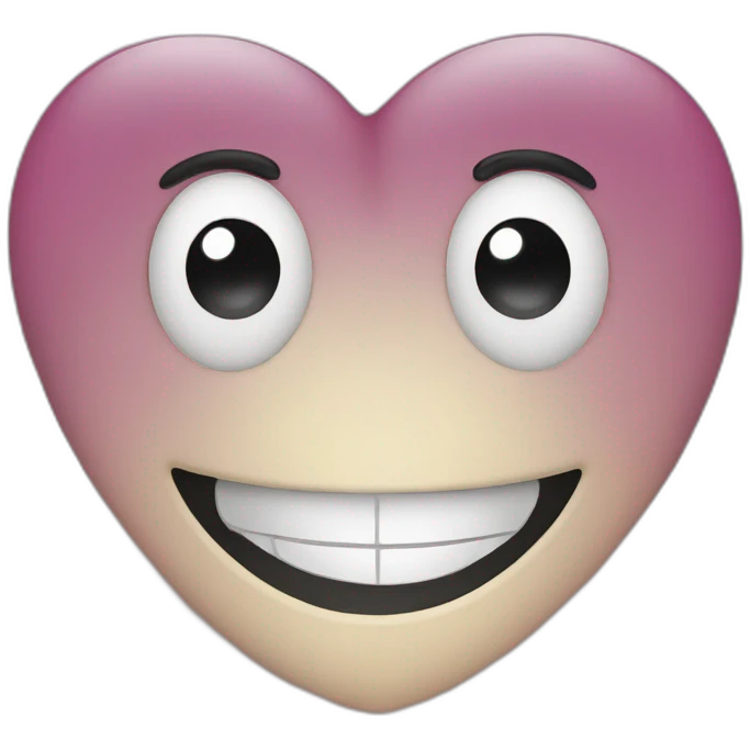 Heart in smile face emoji