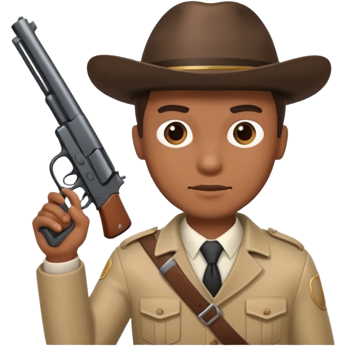 Man holding a gun emoji