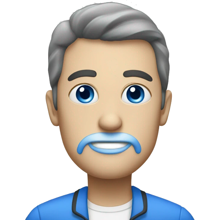 Blue and white pill emoji