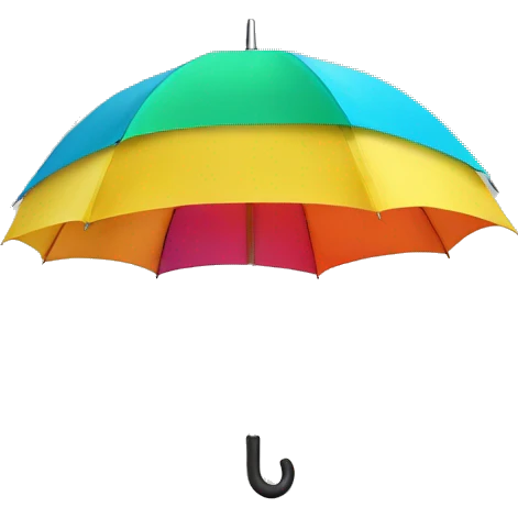 two colorful umbrellas emoji