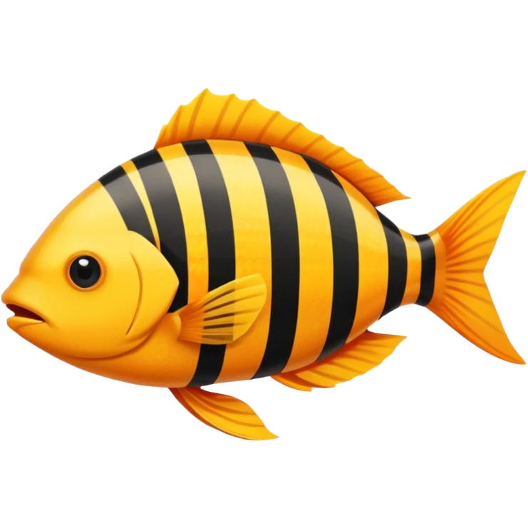 Yellow  çizgili Fish emoji