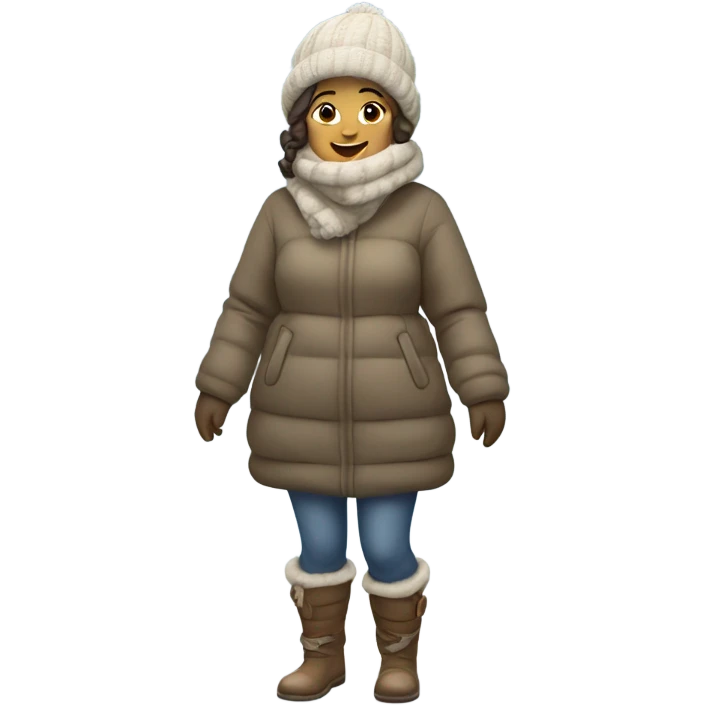 Fat lady in snow emoji