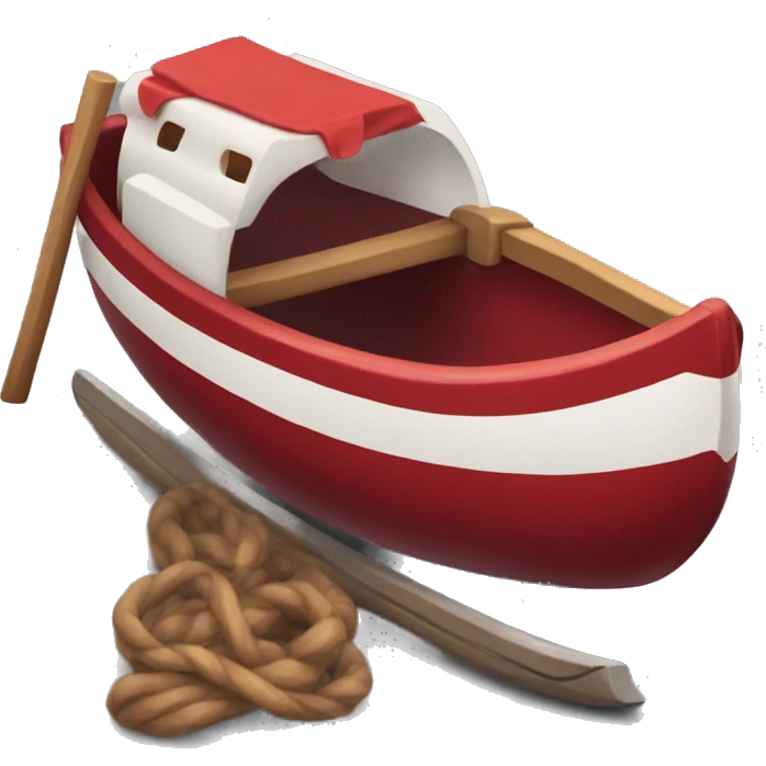 Make this emoji:🚠 a soft edged gondola in a deep red emoji