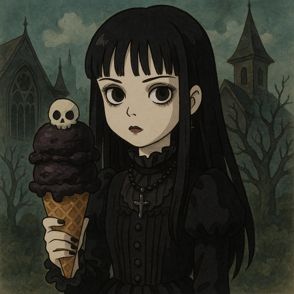 gothic ice cream emoji