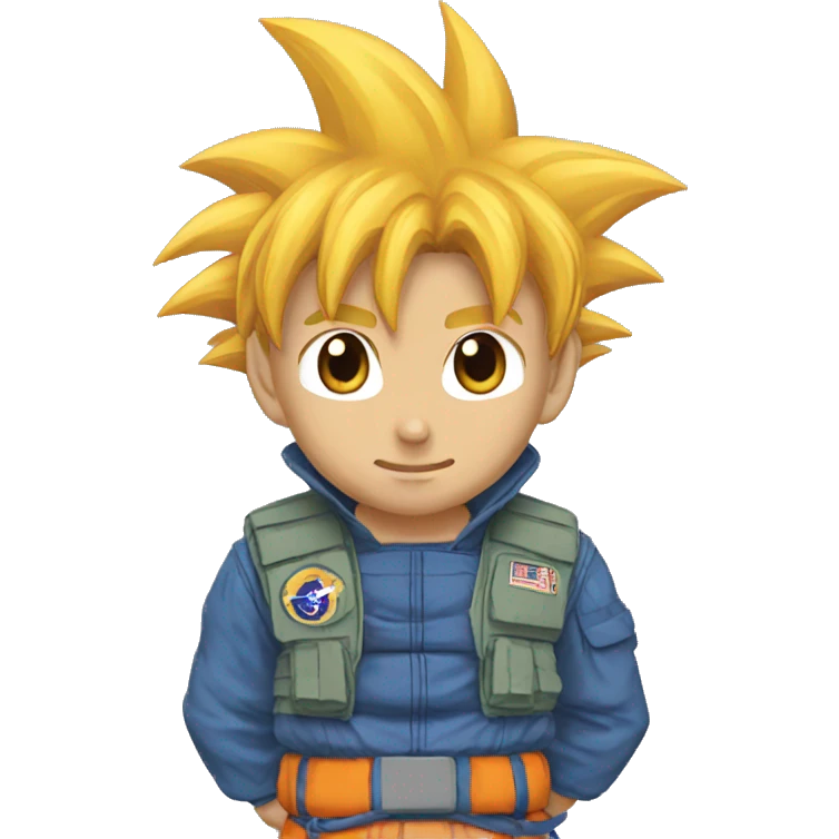 Goku wearing a airforce clothes emoji