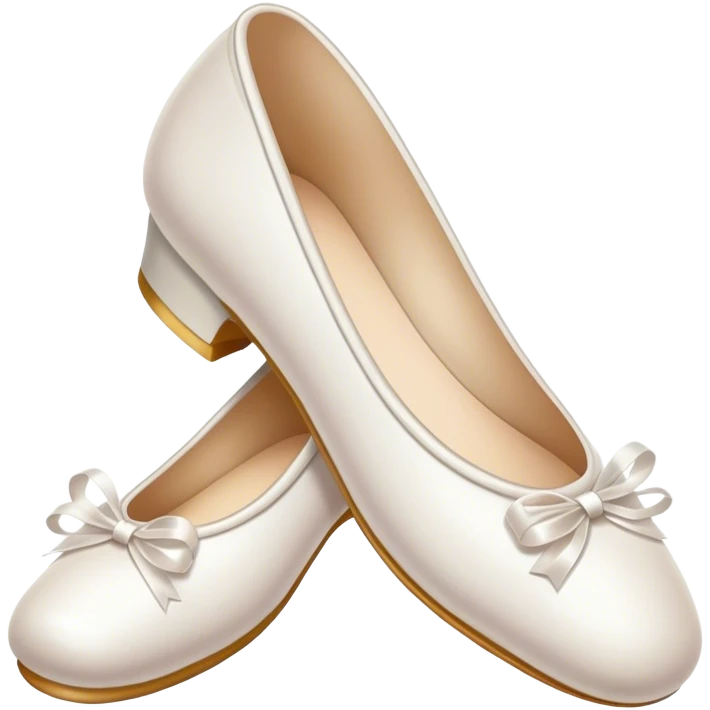 white ballerina shoe emoji
