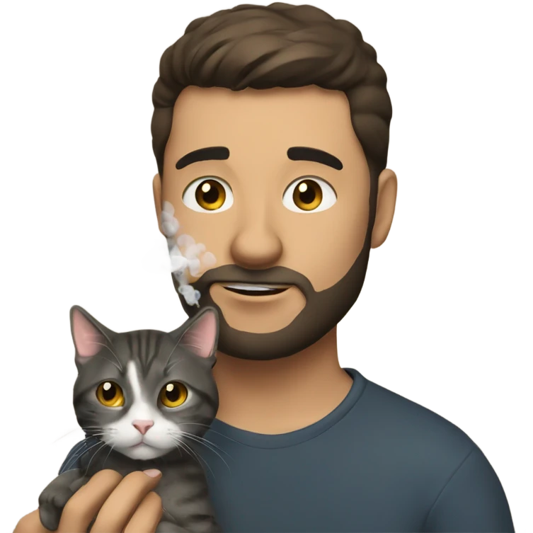 me with my cat who is a smoking cat emoji