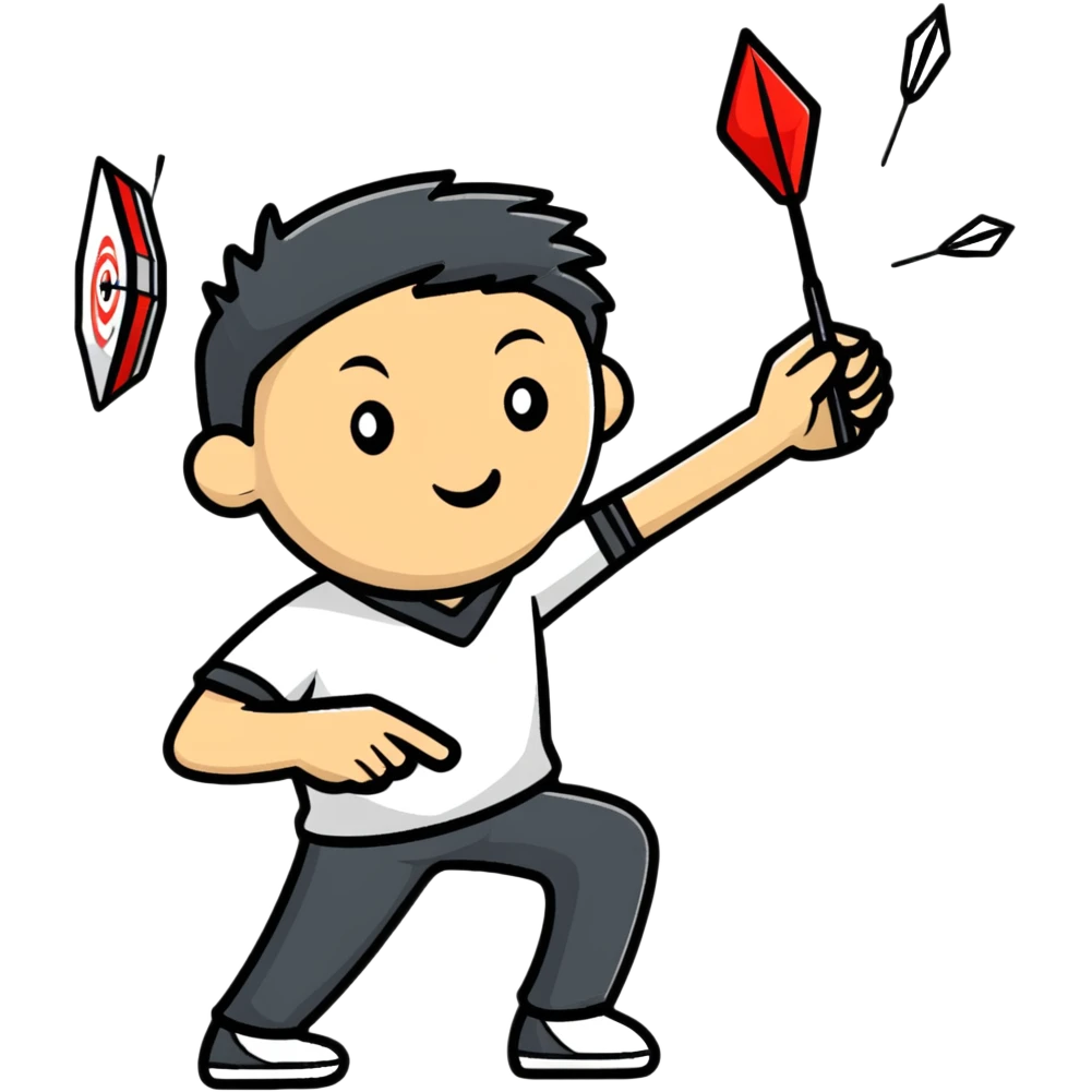 dart player throwing a dart emoji