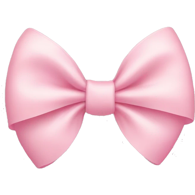 Baby pink bow emoji
