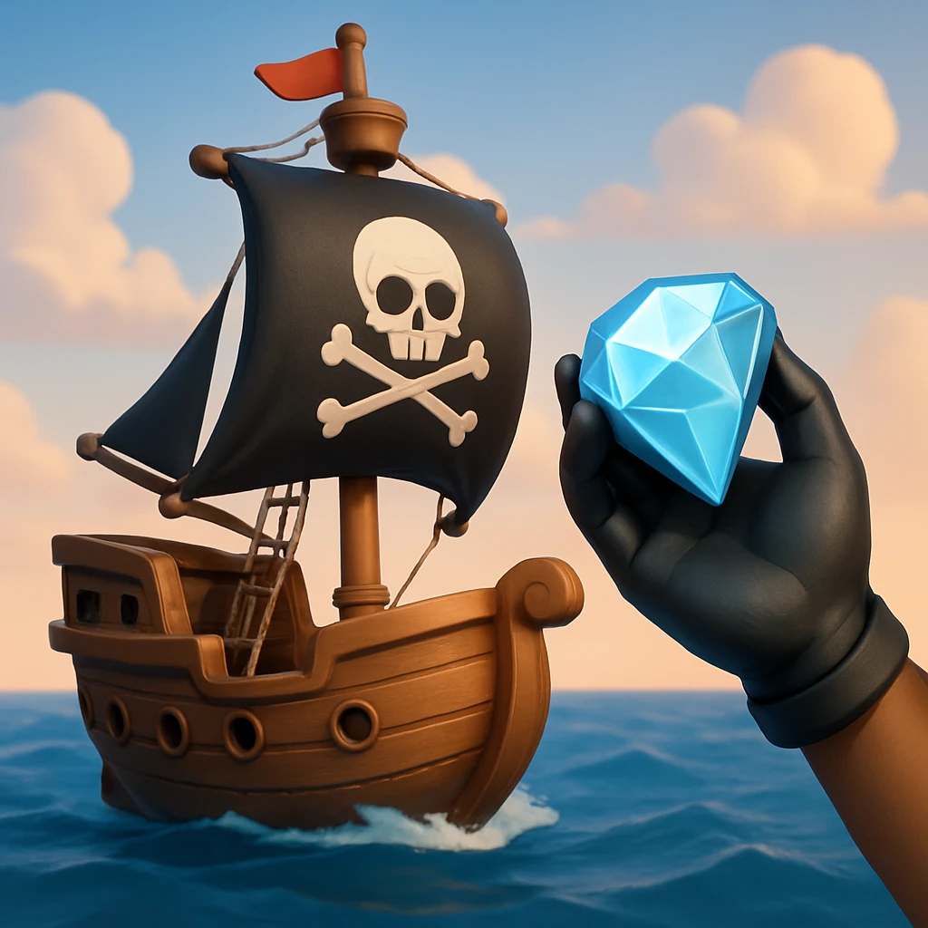 pirate ship emoji