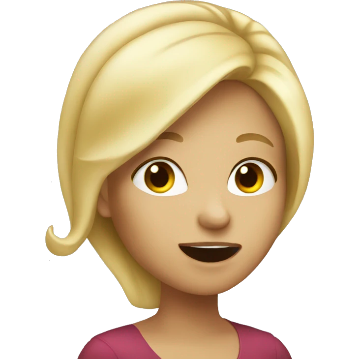 Blonde girl singing  emoji
