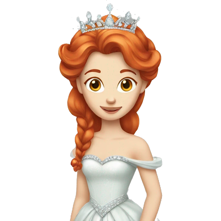 red head princess wearing a tiara emoji