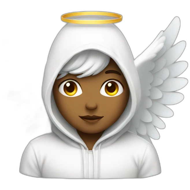 angel with hood with halo emoji