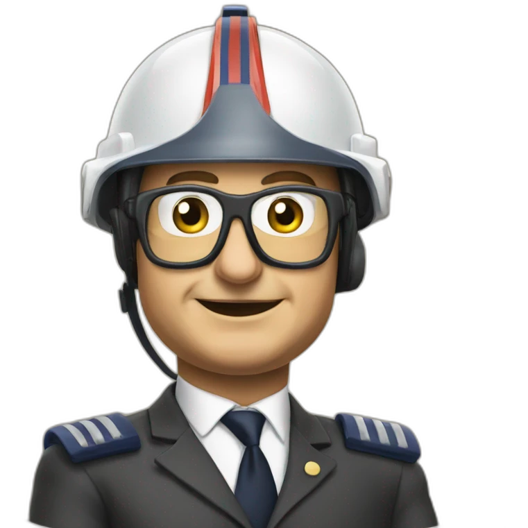 francois hollande with an helmet emoji