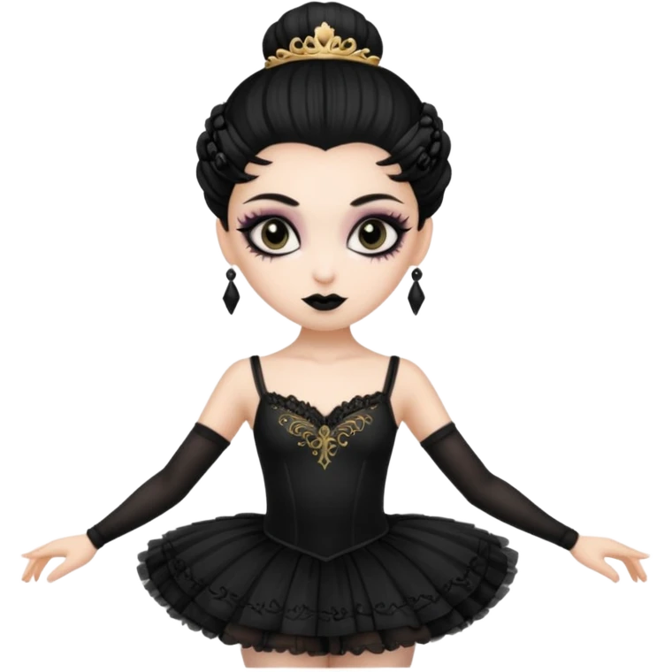 A pretty and beautiful gothic ballet emoji emoji