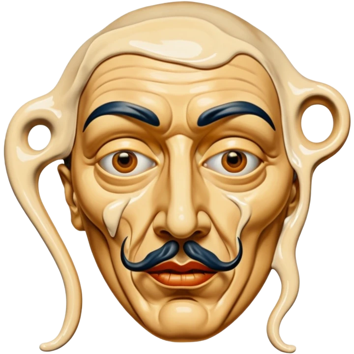 Masque Salvador Dali emoji