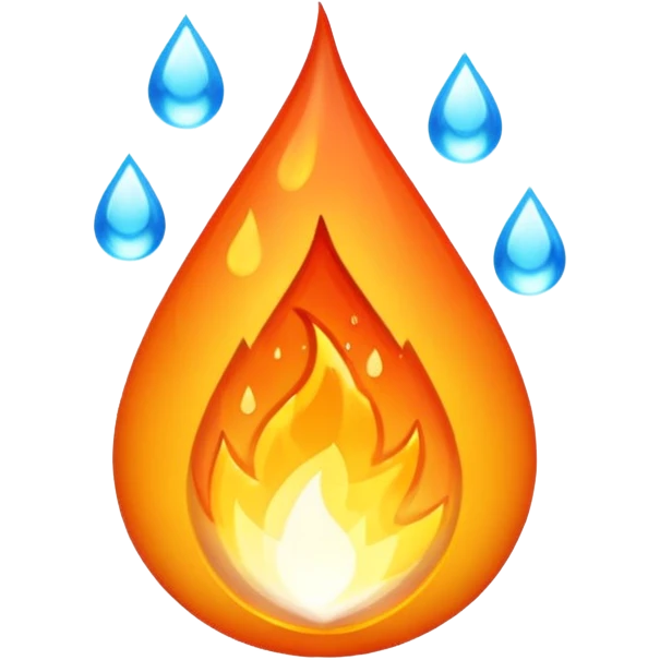 fire and water emoji