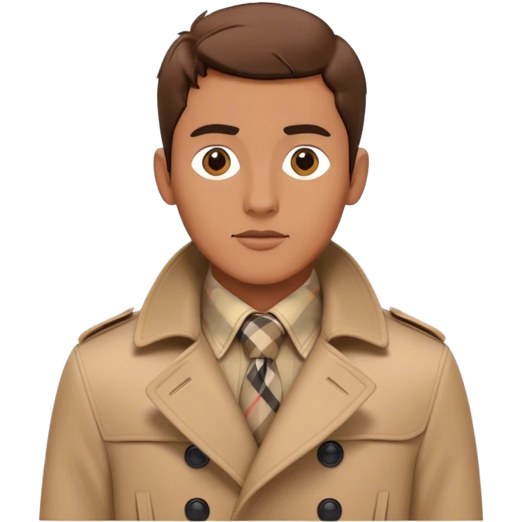 Burberry men coat emoji