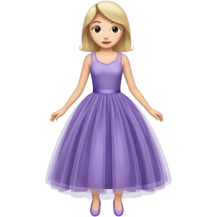 woman tulle dress wearing emoji