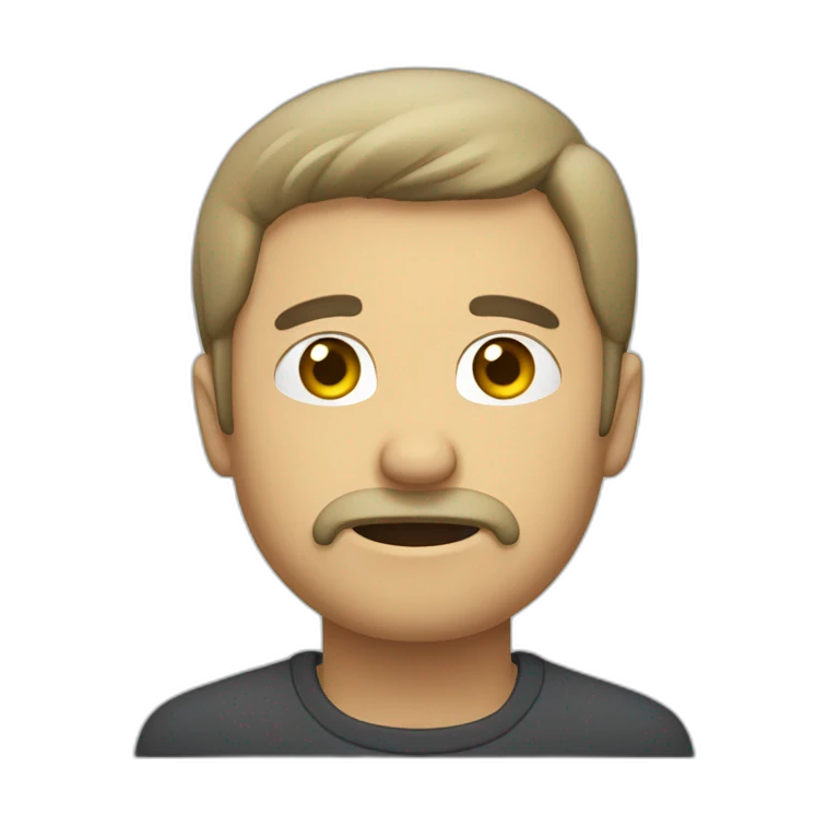 Homme qui pleure en pensant à la mort emoji
