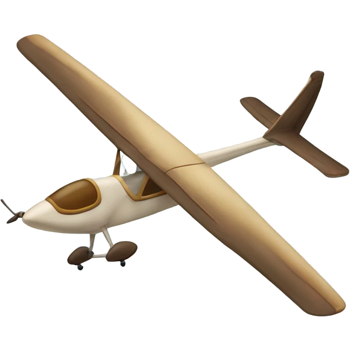 Glider with very very long thin wings, no wheels and a t-tail emoji