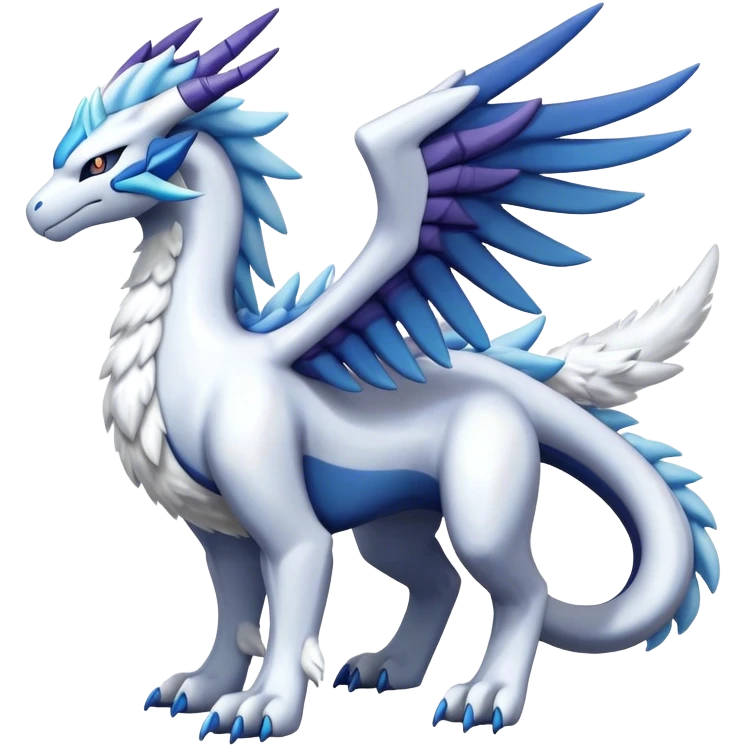 Kyurem-reshiram-dialga-suicune-hybrid, full body emoji