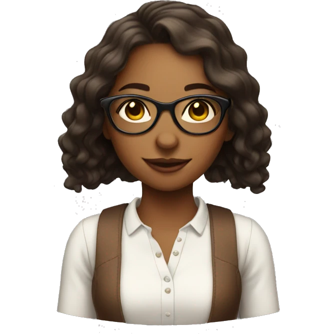 girl with glasses and wine emoji