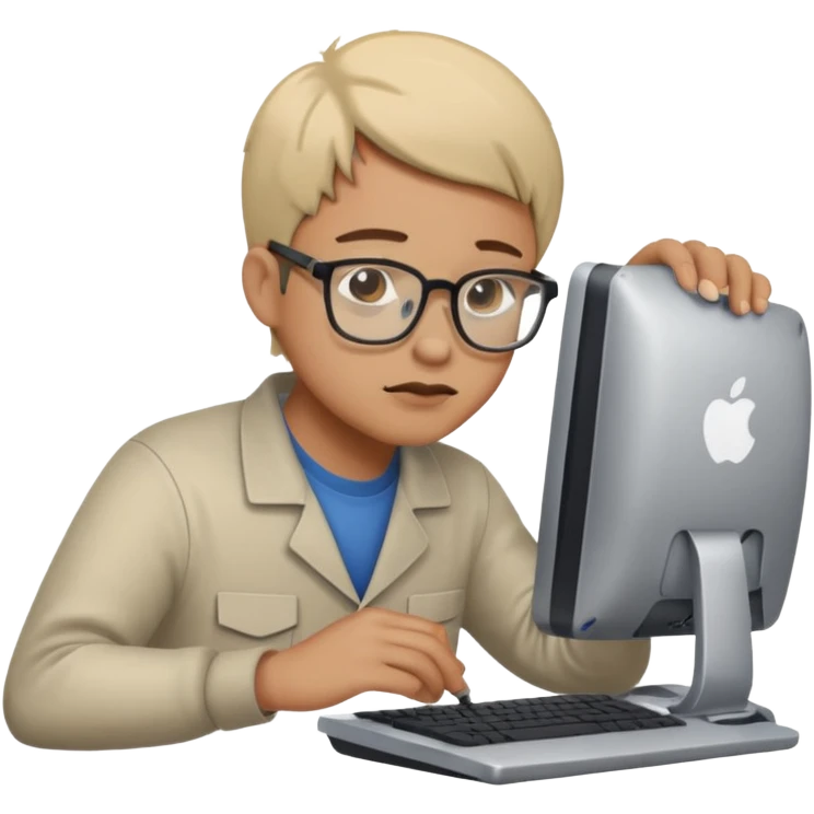 computer technician fixing damage computer emoji