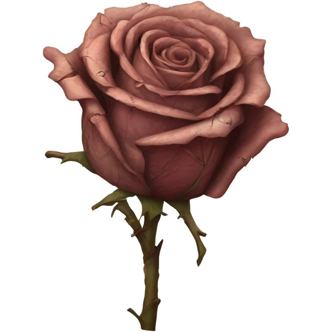 Decaying rose emoji