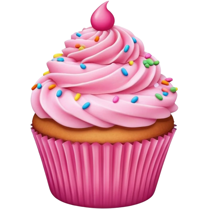 Cupcake with pink icing emoji